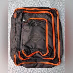 Harley-Davidson Black and Orange Packing Cubes